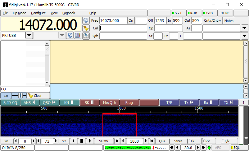 Screenshot of fldigi